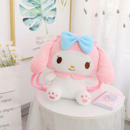 Cinnamoroll Plush Shoulder Bag Girls Cute Kuromi Backpack Handbag Birthday Gift