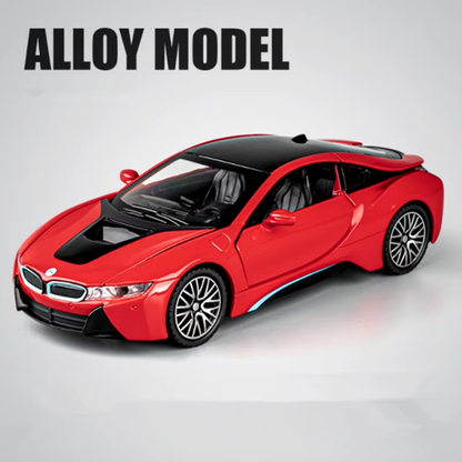 1:32 I8 New Energy Car Alloy Sports Car Model Diecast Simulation Metal Racing Ve