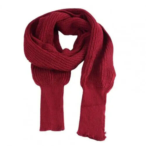 Women Scarf Imitation Cashmere Winter Thicked Sleeve Wrap Sweater Knitted Shawls