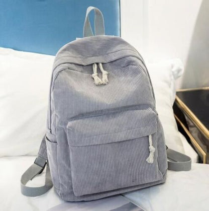 Backpacks Striped Rucksack Travel Bag40*28*12CM Black/Blue/Gray/Green/Brown/Pink