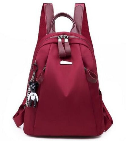 Backpack Shoulder Bag Oxford Traveling Student Book Purses Polyester 1 PC Khaki