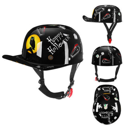 New Motorcycle Open Face Half Helmet Scooter Cap Retro Baseball Style Jet Helmet