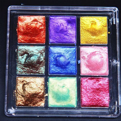 Watercolor Paints Metallic Pearlescent Solid Handmade Fine Art Painting Supplies