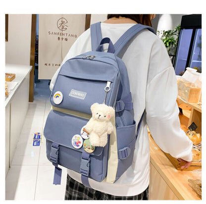 5Pcs Girls School Bag Set Women Girls Backpack Student Bookbag Travel Bag