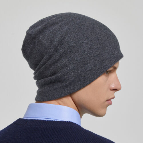 Men's Wool Cashmere Beanie Warm Soft Slouchy Beanies Wool Cap Hat