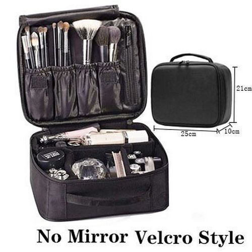 Makeup Case Traveling Cosmetic Bag Make Up Storage Box Nail Tool Suitcases Solid
