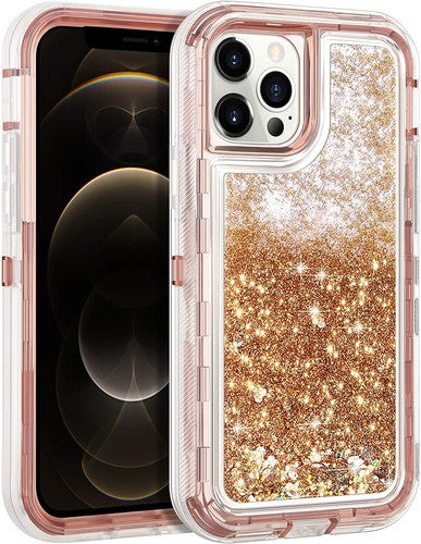 iphone 16 Pro Max 11/12/13/14/15 Plus/XS Max/XR Shockproof Case Liquid Glitter