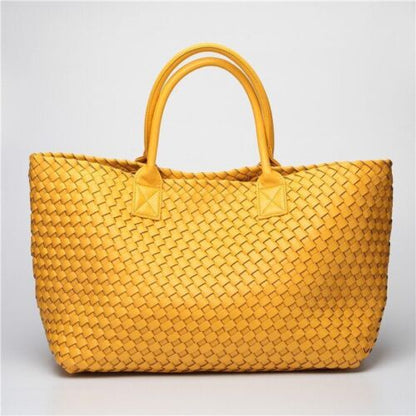 Woven Handbag Women Fashion Tide Weave Hand Shoulder Purse Shopping Basket Bag