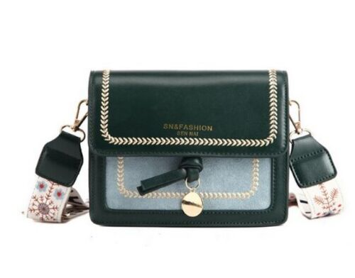 Messenger Bag Transparent PVC Purse Crossbody Chain Shoulder Bag Flap Green Red