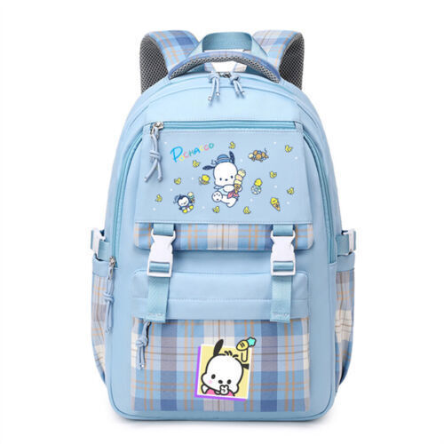 My Melody Kuromi Student Backpack Cinnamoroll Pom Pom Purin Pochacco Schoolbag#h