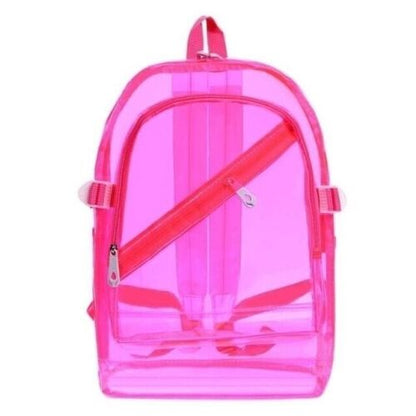 Transparent Clear Teenage Women Backpacks Schoolbag Girl Plastic Waterproof Bag