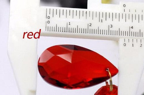 10PCS 38MM Colorful Teardrop Glass Chandelier Crystal Prisms Wedding Decoration