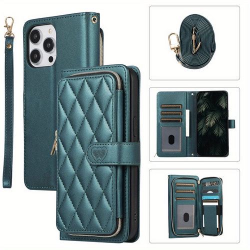 PU Leather Plaid Purses Flip Wallet Case for iphone 11 12 13 14 15 16 Pro Max