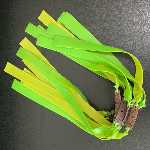 10 Flat Rubber Bands Slingshot Hunting Catapult Replacement Elastic Tapered Band