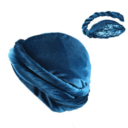 Men Halo Turban Satin Silk Lined Elastic Men Turban Head Wrap Headband Caps