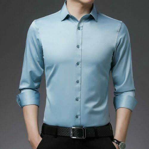 Stretch Anti-wrinkle Shirt - Men Non-iron Long Sleeve Business Standard Shirt