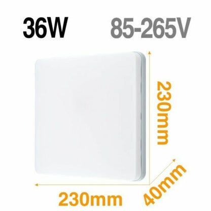 Square LED Panel Light 18W 24W 36W 48W Round Ceiling Lamp Downlight AC85-265V 1