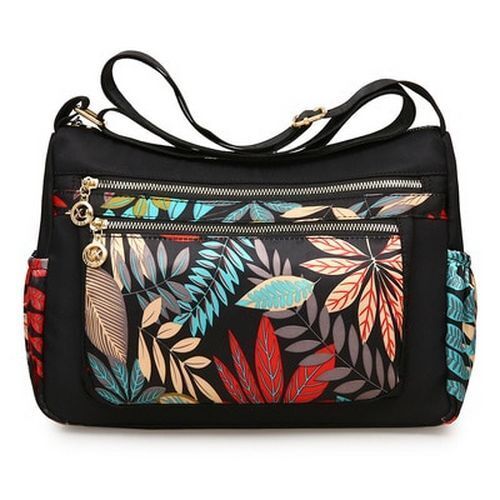 Shoulder Bag Rural Style Printing Leisure Travelling Bag Waterproof Oxford Purse