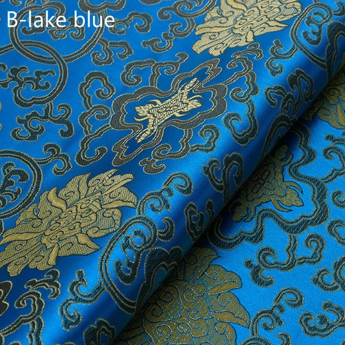 Chinese Silk Satin Floral Fabric Tang Suit Costume Cheongsam Dress By Metre Red