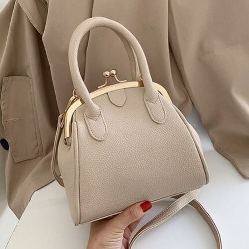 Vintage Leech Synthetic Leather Lock Shell Bag Shoulder Crossbody Tote Handbags