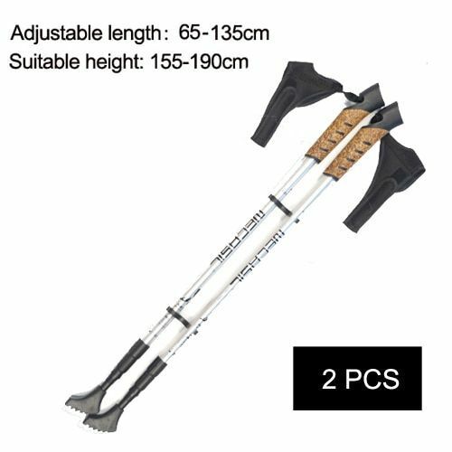 2Pcs Hiking Walking Sticks Trekking Poles Nordic Walking Aluminum Camping Hiking