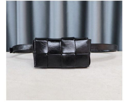 Cow Genuine Leather Waist Bag Crossbody Shoulder Purse Chest Bag Waist Phone Bag
