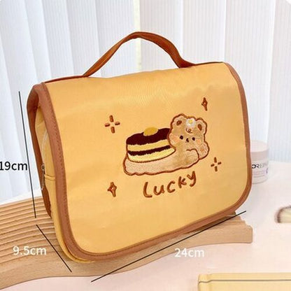 Portable Cosmetic Bag Large Travel Makeup Bags Toiletries Organizer Bathroom Bag