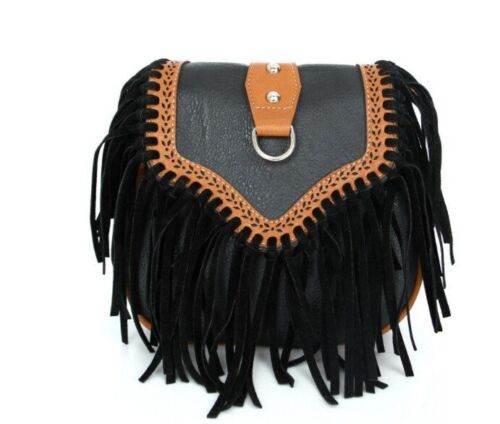 Bohemian Bag Spirit Tassel Crossbody Purse Retro Shoulder Bag 20*18*9 CM Canvas