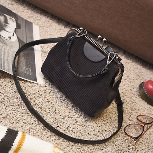 Vintage Clip Shell Handbag Shoulder Bag Luxury Crossbody Small Purse 19*17*8 CM