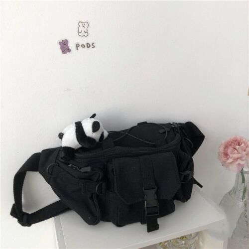 Canvas Sling Bag Gothic Crossbody Women Handbag Purse Shoulder Frog Zipper 1 PC