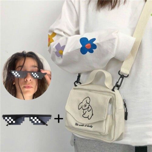 Bags Ladies Canvas Printed Cute Envelope Bag Student Shoulder Bag Evening Purse