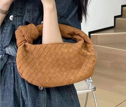 Handmade Woven Bag Synthetic Leather Shoulder Bag Handbag 26*3*16 CM Polyester