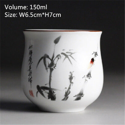 Chinese tea cup Japanese style master cup of tea blue-and-white porcelain cups