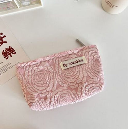 Cosmetic Bag Canvas Washing Traveling Make Up Storage Purses 12*19*3/14*16*6 CM