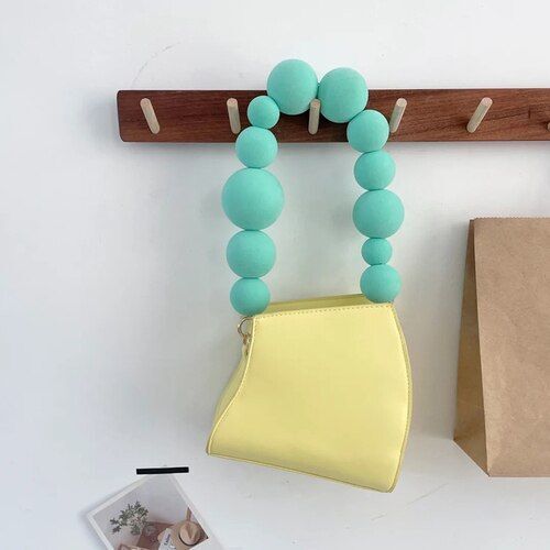 Handbag Yellow Square Bag Fashion Retro All-Match Shoulder Messenger Purse Flap