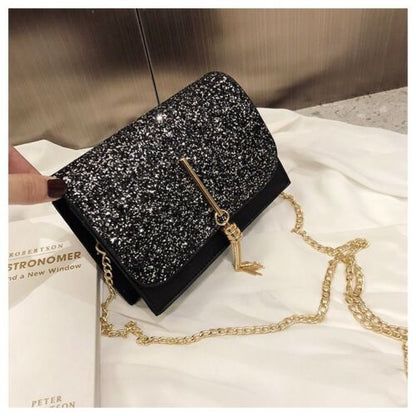 Bag Tassel Chain Shoulder Bag Synthetic Material Black Green Red Purse 18*13*6CM