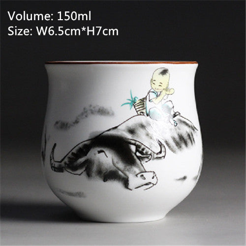 Chinese Tea Cup Japanese Style Master Cup Of Tea Blue-and-white Porcelain Cups
