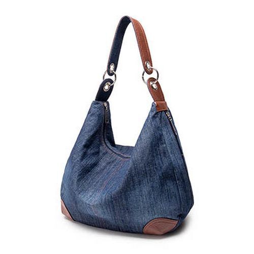 Bags Denim Handbag Large Shoulder Bags Blue Jeans Tote Purse Vintage 25*16*8 CM