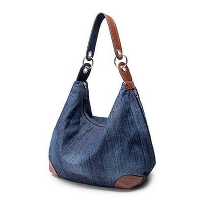 Bags Denim Handbag Large Shoulder Bags Blue Jeans Tote Purse Vintage 25*16*8 CM