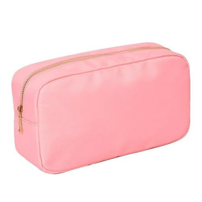 Waterproof Nylon Bag Cosmetic Bag Solid Color Makeup Bag Travel Beauty Organizer