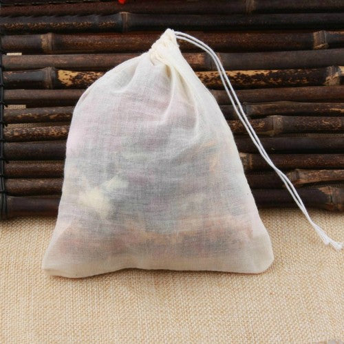20/50/100 Pack 4x6inch Natural Cotton Muslin Drawstring Bags Spice Herb Tea Soap