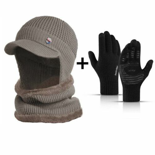 Winter Hat Bandana Scarf Outdoor Ear Protection Warm Thick Bicycle Knitted Cap