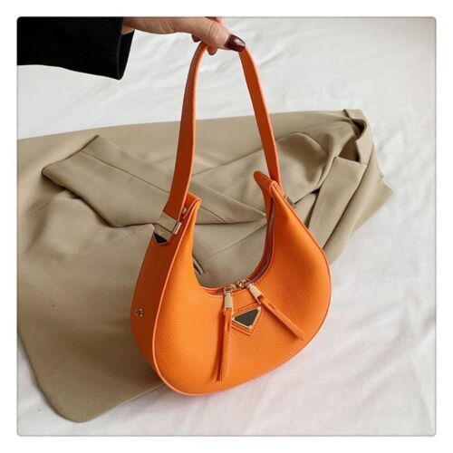 Bag Fashion Vintage Handbag Texture Lychee Crescent Bags Underarm Handbags Purse