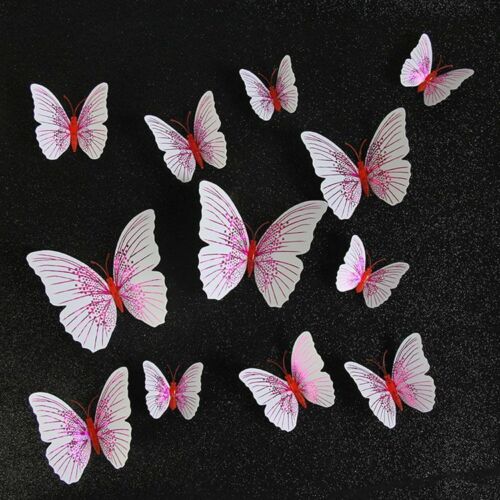 Butterfly Wall Sticker 12pcs/set Ambilight 3D Home Decoration Room Fridge Magnet