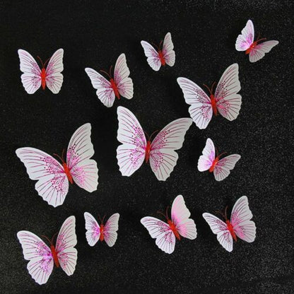 Butterfly Wall Sticker 12pcs/set Ambilight 3D Home Decoration Room Fridge Magnet