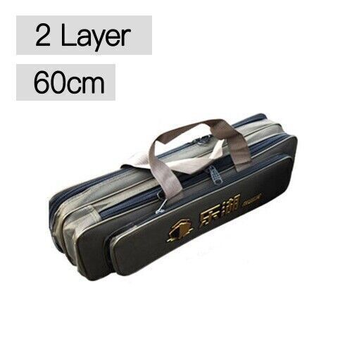 Portable 2/3 Layer Men's Fishing Bag Fish Rod Oxford Fishing Pole Tools Outdoor
