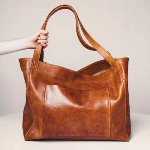 Women Extra Large Casual Soft PU Leather Handbag Shoulder Shopper Bag Tote