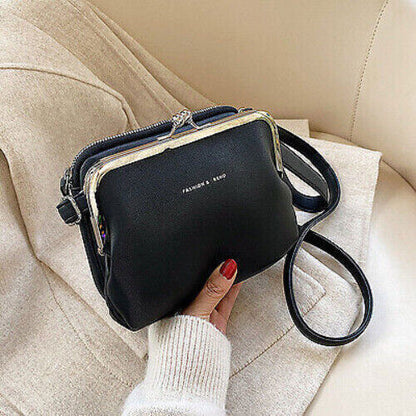 Bag Women Messenger Bag PU Leather Lady Shoulder Crossbody Bag Lock Bags