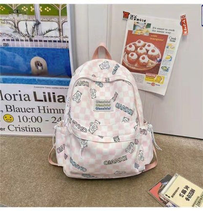 Women Backpack Canvas Teenage Bags Candy Color School Bag Outdoor Travel College