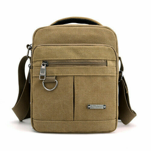 New Casual Canvas Shoulder Bag Men Messenger Bags Lightweight Small Travel Bag